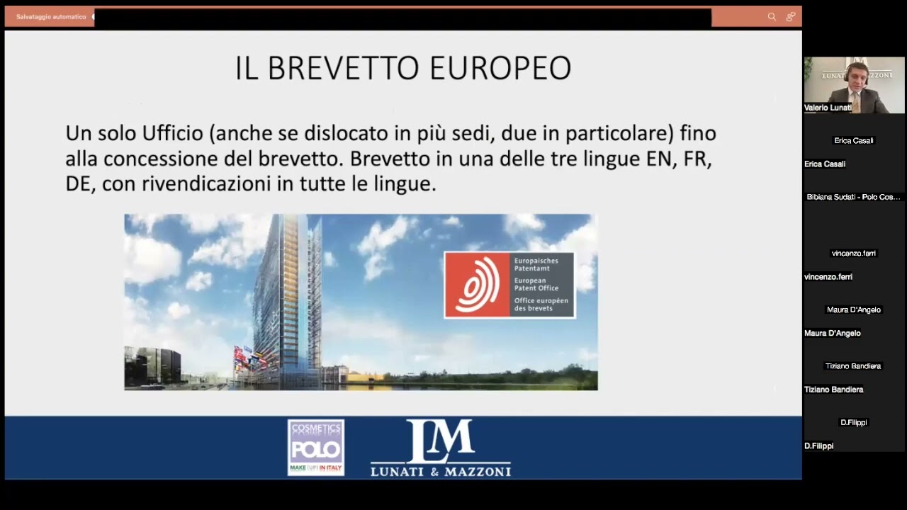 Webinar - LM - Polo Cosmesi - Che cos'è il nuovo brevetto unitario europeo