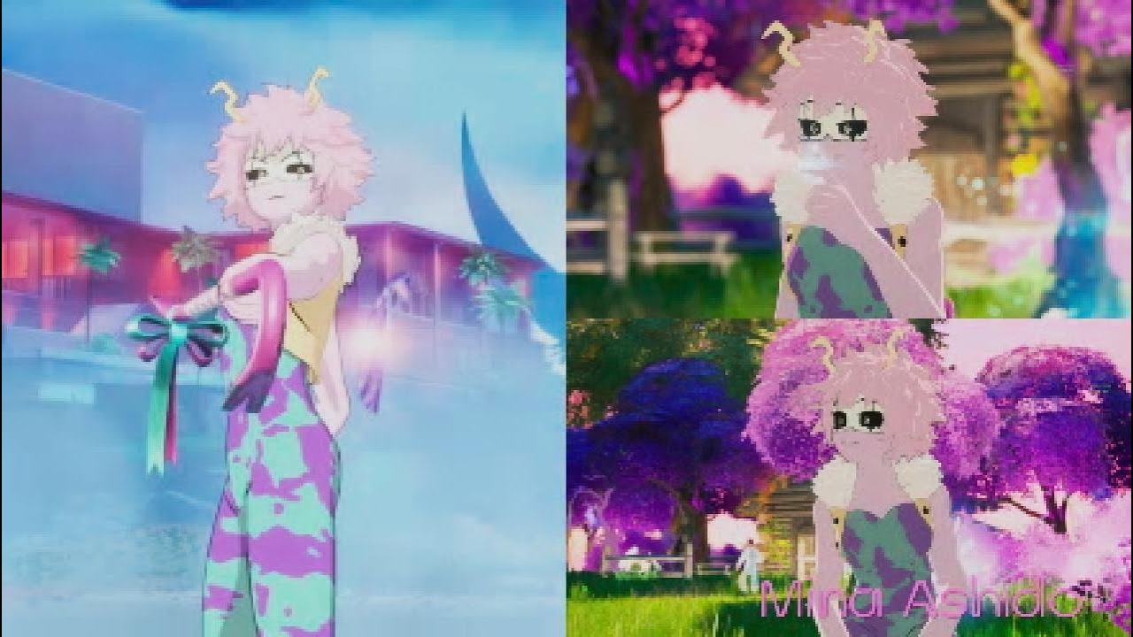 Mina Ashido (MHA) skin Fortnite gameplay