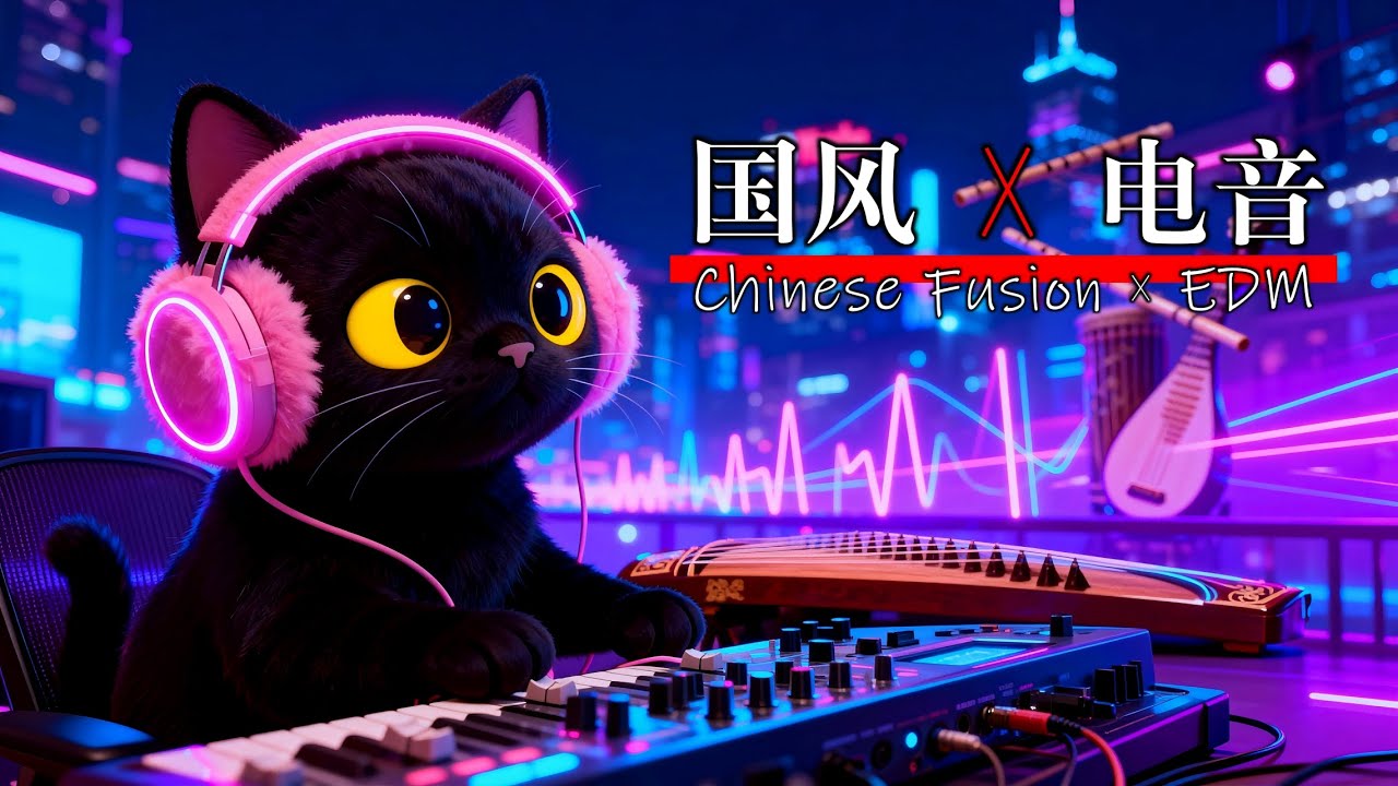 中国传统乐器 x 电音融合｜舒适节奏不吵｜夜晚沉浸专注 · 工作学习纯音乐 · Chinese Instrumental EDM · 1 Hour