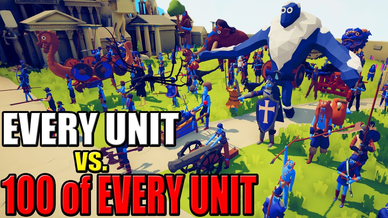 TABS Every Unit vs 100 of EVERY UNIT! - Totally Accurate Battle Simulator