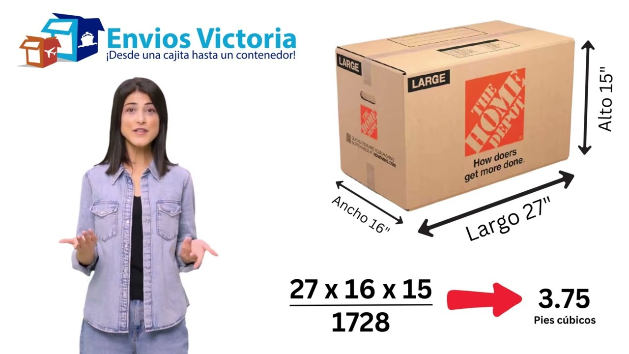 COMO CALCULAR EL VOLUMEN EN PIES CUBICOS DE UNA CAJA