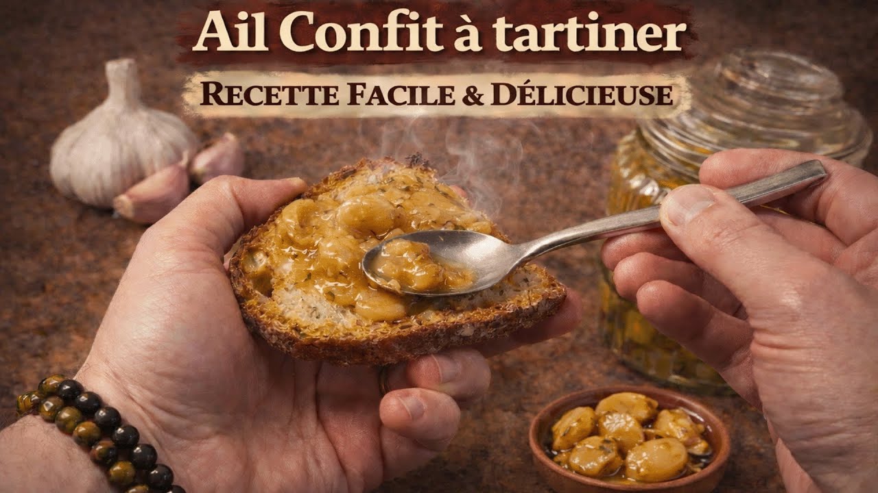 Ail Confit à Tartiner 🧄 RECETTE FACILE & DELICIEUSE !