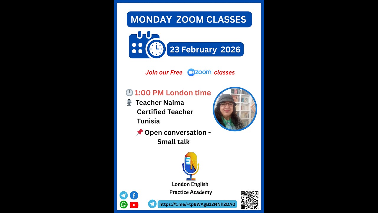 Teacher Naima I 23 Feb 2026 I English conversation class I Small Talk
