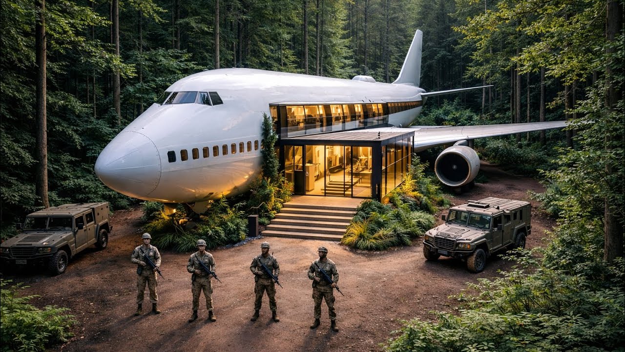 I Built a Hidden Forest House Inside an Abandoned Airplane.