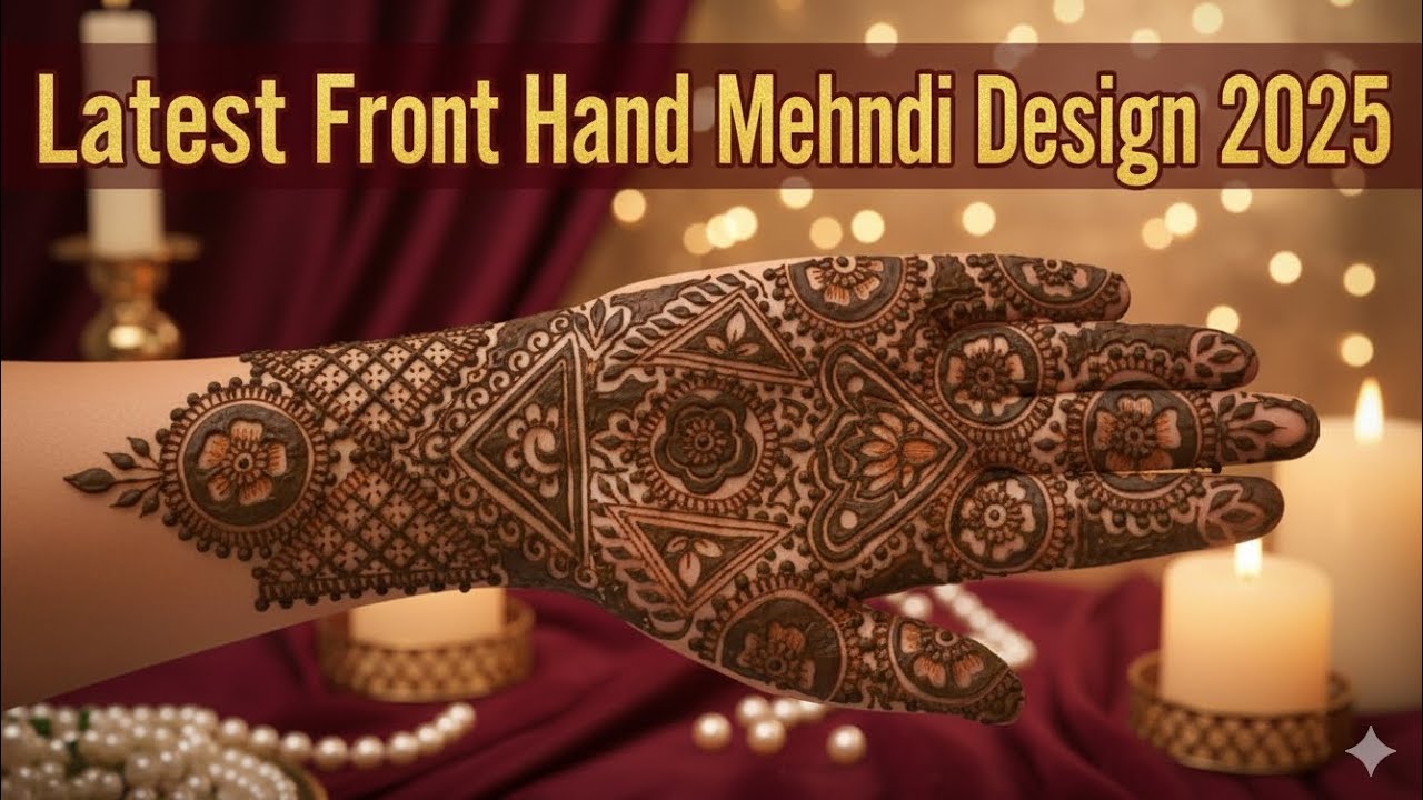 Beautiful Front Hand Mehndi Design 2025😍 | Easy Full Hand Mehndi Tutorial | heena mehandi#longvideo