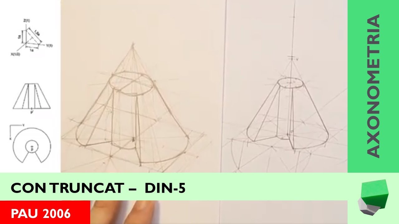 DIN5 - Con truncat - Perspectiva axonomètrica dimètrica - PAU 2006