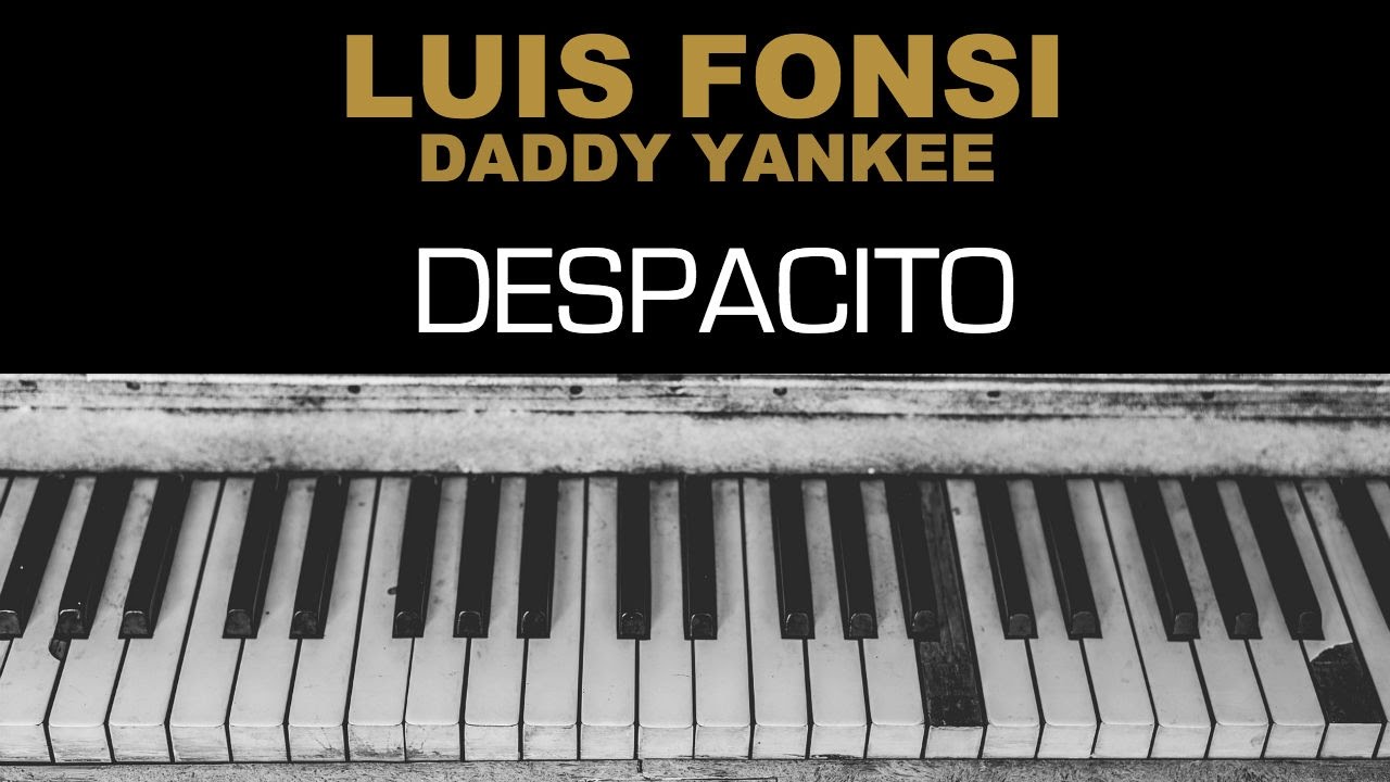Luis Fonsi - Despacito Ft. Daddy Yankee Karaoke Instrumental Acoustic Piano Cover Lyrics On Screen