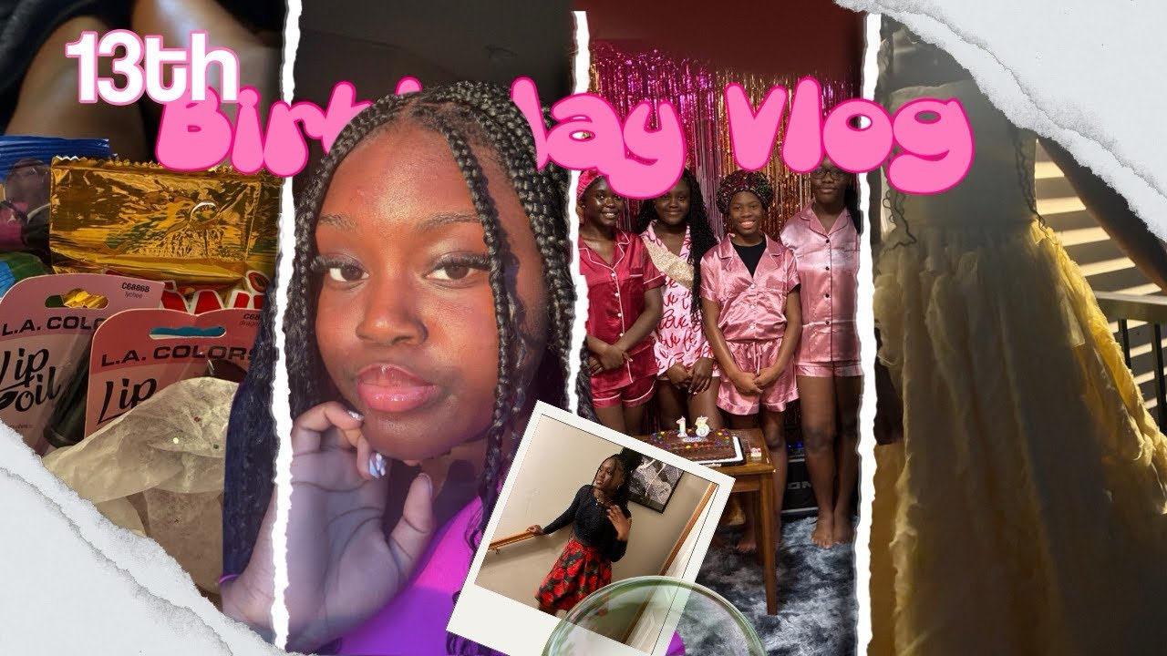 13TH BIRTHDAY VLOG | sleepover, pictures, games & etc 