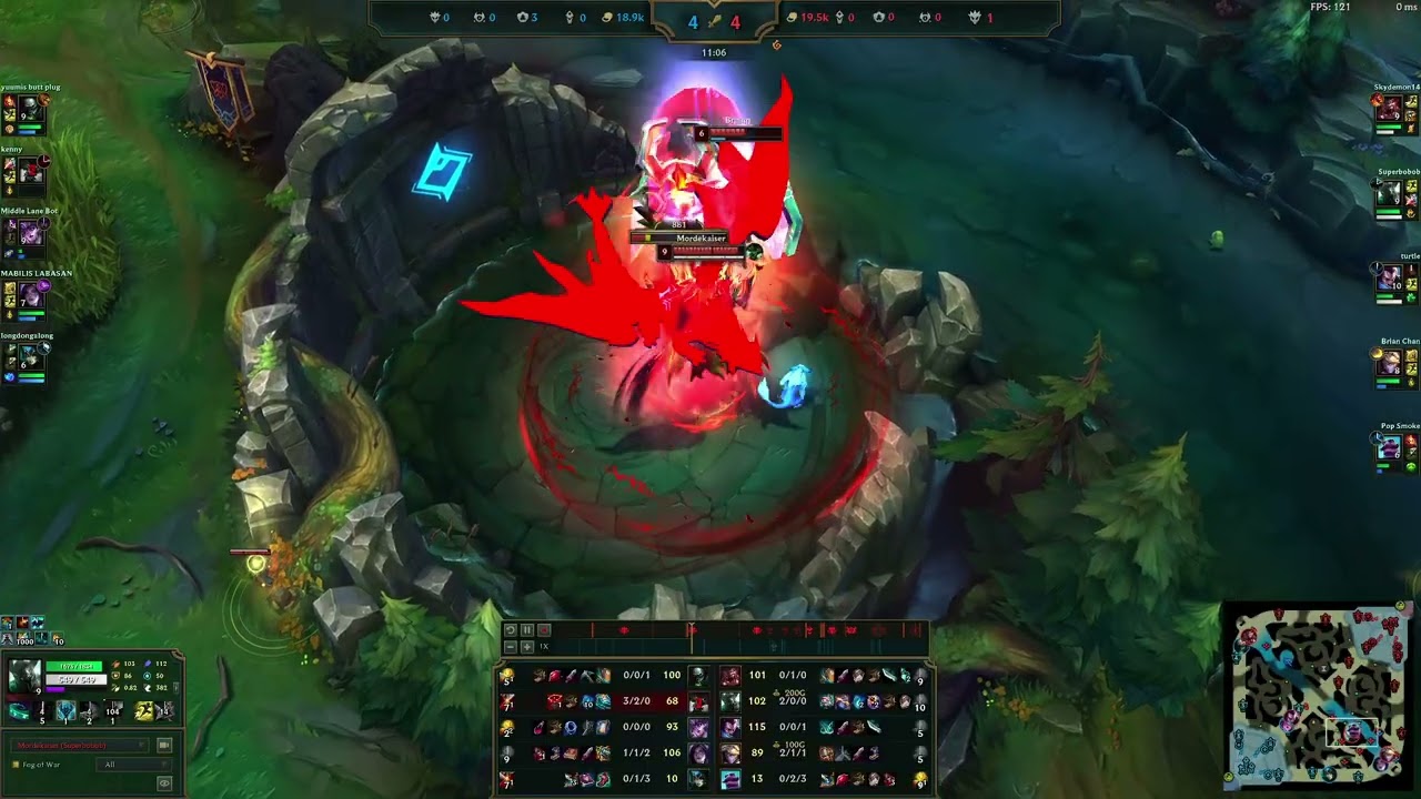 Mordekaiser vs Warwick (Jungle). 22 Min Dragon Soul. 6/3/2. NA Diamond 2