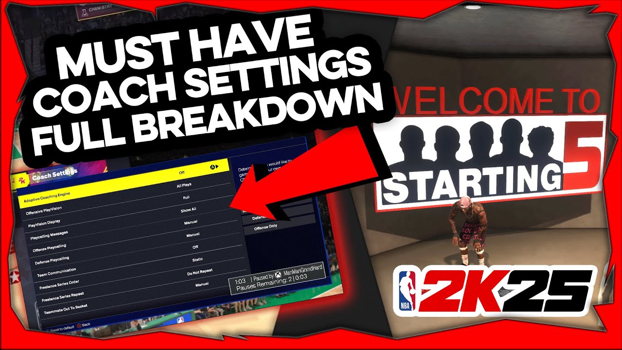 NBA 2K25 СТАРТОВАЯ ПЯТЬ ГЛАВНЫХ НАСТРОЕК ИГРОВОГО ПЛАНА!! ЛУЧШИЕ НАСТРОЙКИ ЗАЩИТЫ ДЛЯ ЛЕГКОЙ РЕПУ...