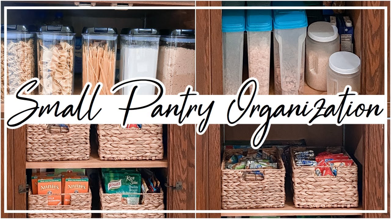 SMALL PANTRY ORGANIZATION | BEFORE AND AFTER | ORGANIZATION TIPS + TRICKS
