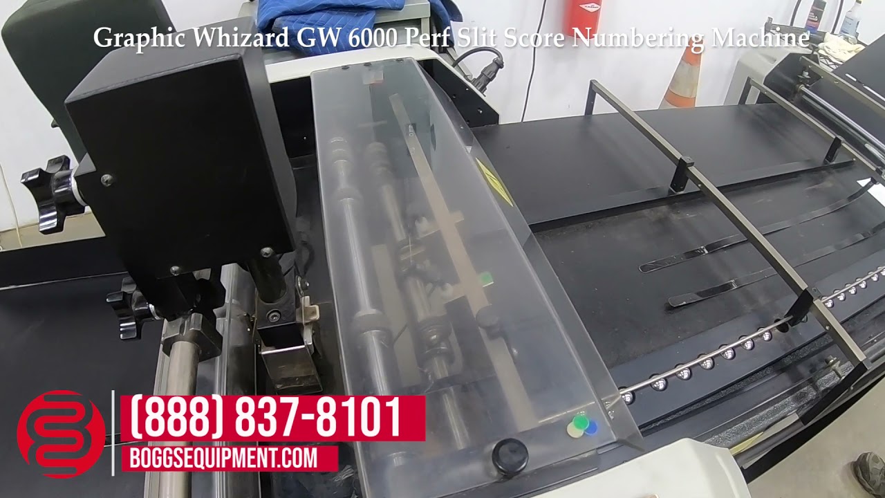 Graphic Whizard GW 6000 Perf Slit Score Numbering Machine