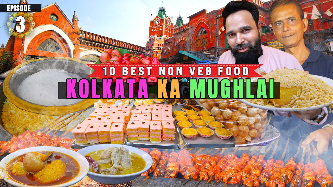 Kolkata's Best NON VEG Street Food at LEGENDARY Nizam's, Aminia, Nahoum, Flury in Kolkata,India!! 🇮🇳
