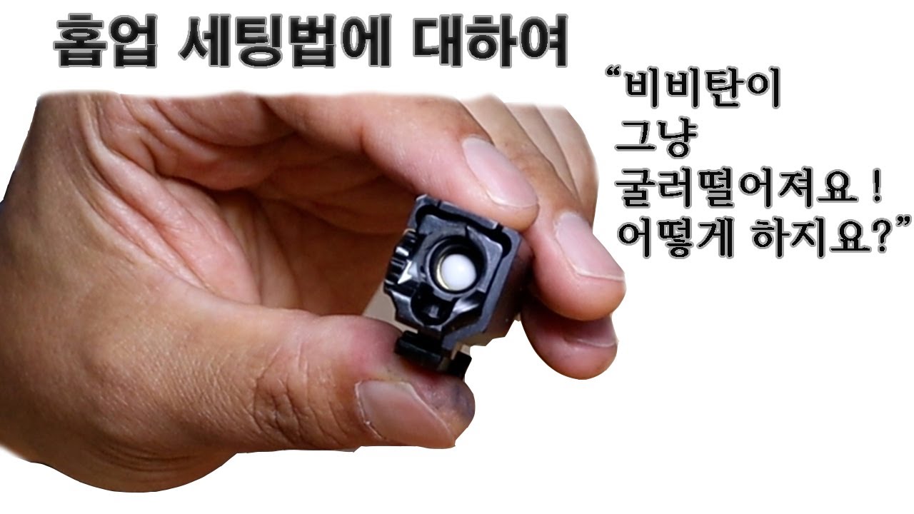 홉업 세팅법에 대하여 (비비탄이 그냥 굴러 떨어져요!)