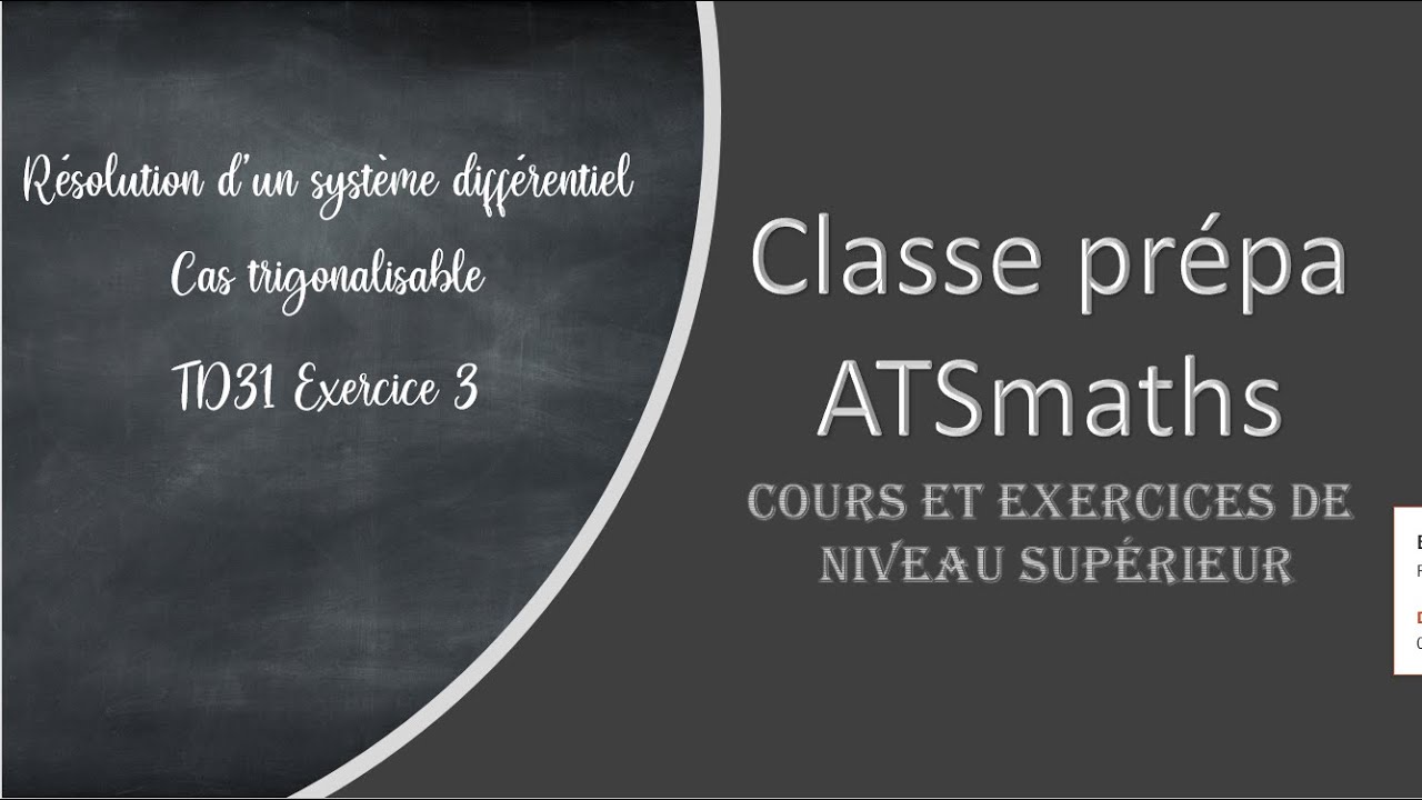 Résolution d'un système différentiel - cas trigonalisable