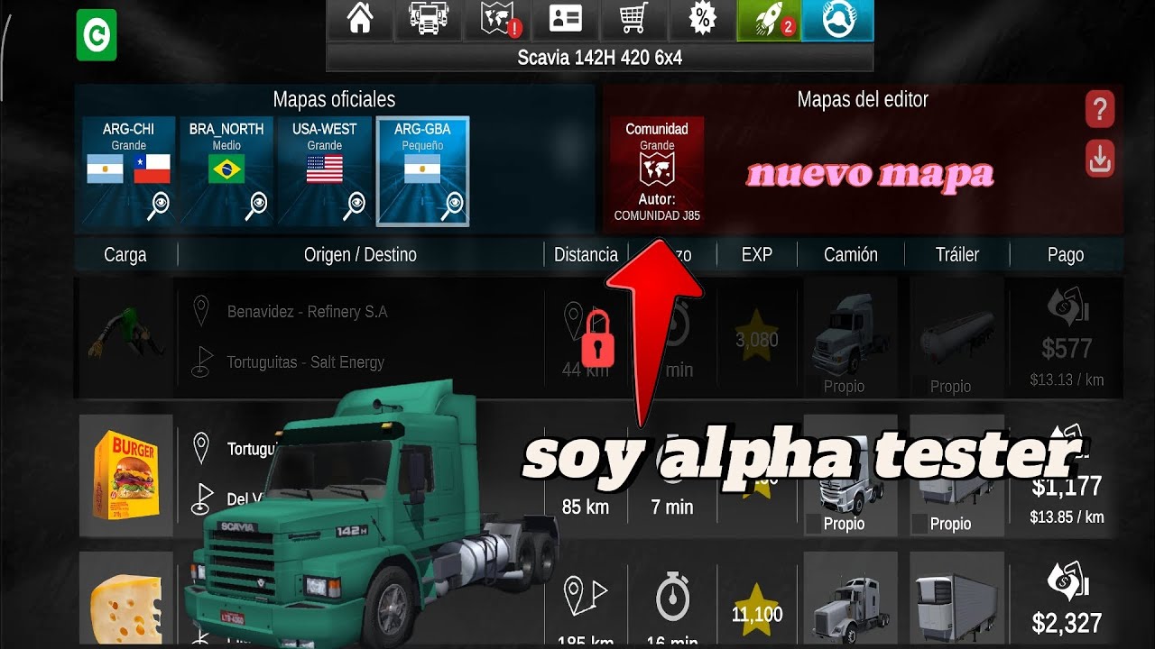 🔴 Grand Truck simulator 2 primera vez y probando nuevo mapa de un creador de contenido