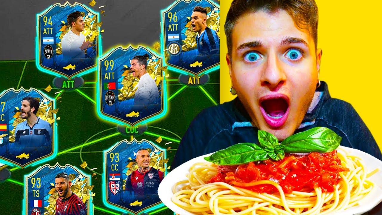 🍝 Mangio 1 PIATTO di PASTA per OGNI TOTS SERIE A che Trovo nel DRAFT! ZW VS FOOD!