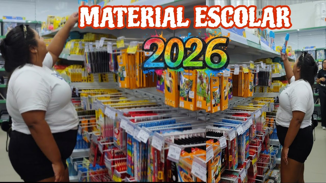 COMPRANDO O MATERIAL ESCOLAR 2026 DA MINHA FILHA MAIS VELHA 