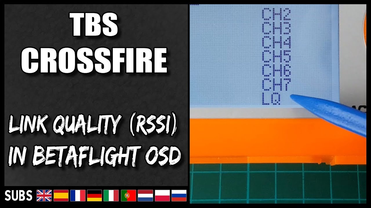 TBS Crossfire - Link Quality (RSSI) in Betaflight OSD (Vecchio Metodo BF4.0)
