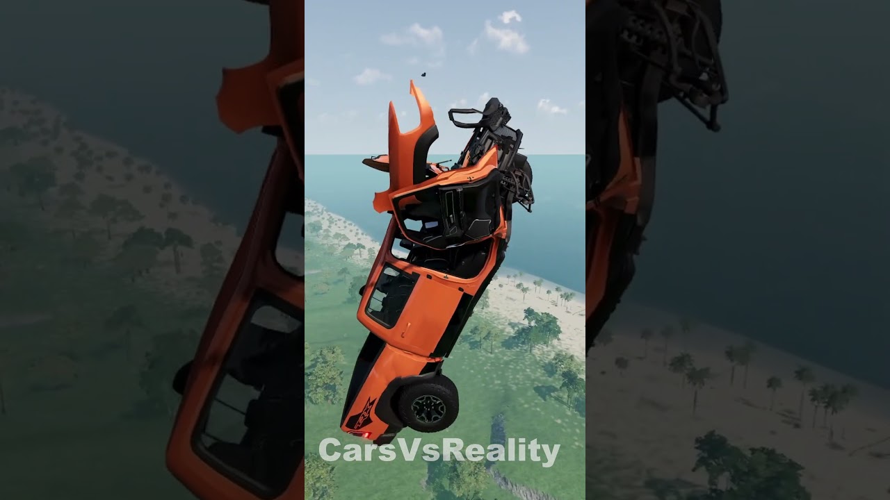 Ram vs Gravity #beamngdrive #cliffrake #beamng #vehicledestruction