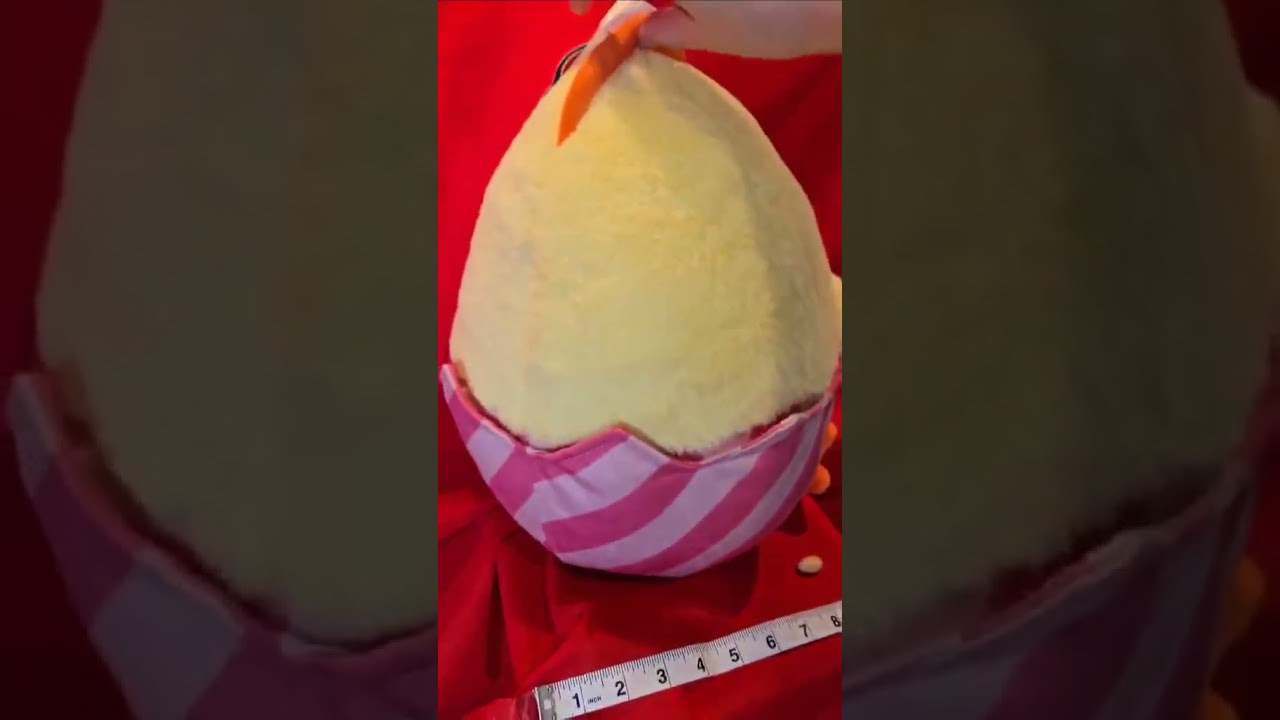 CHIC America's Original DUBBLE BUBLE Weighted Plush Yellow and pink plush toy for Easter