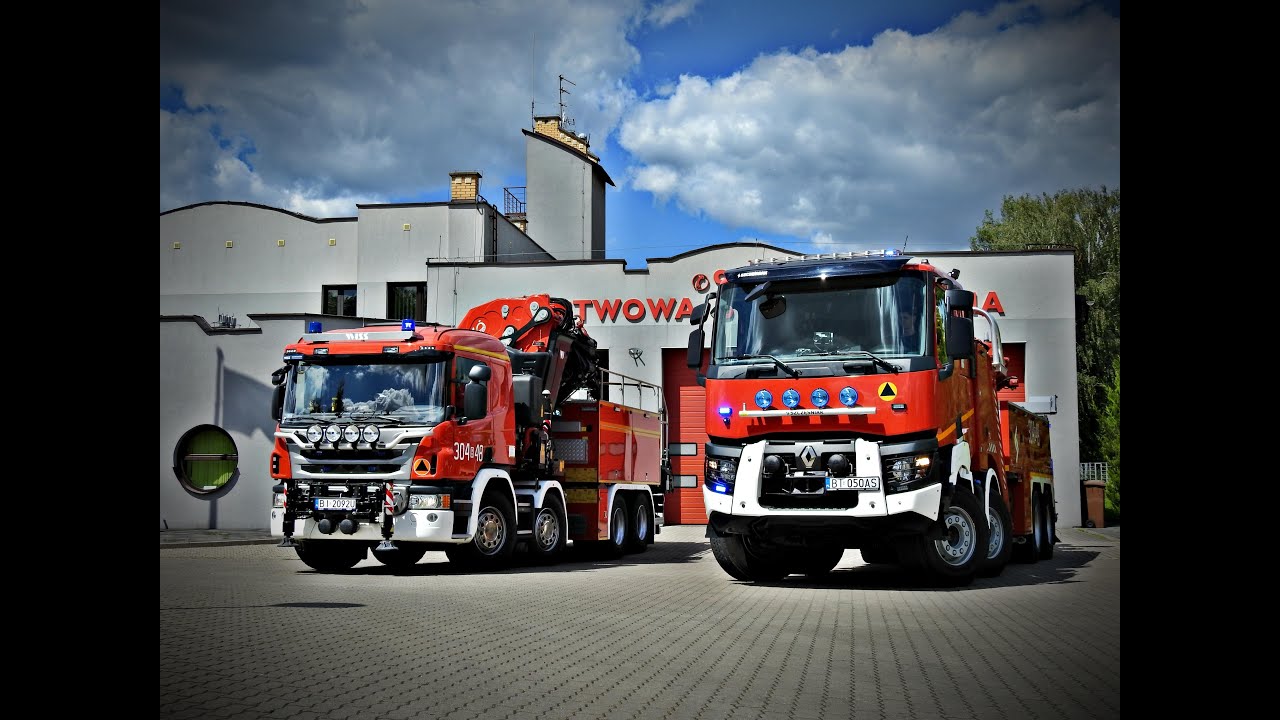 [OD ŚRODKA] Wyjazd Alarmowy 304[B]48 SCDź Scania & 304[B]49 SCRd Renault - SGRT z JRG 4 Białystok