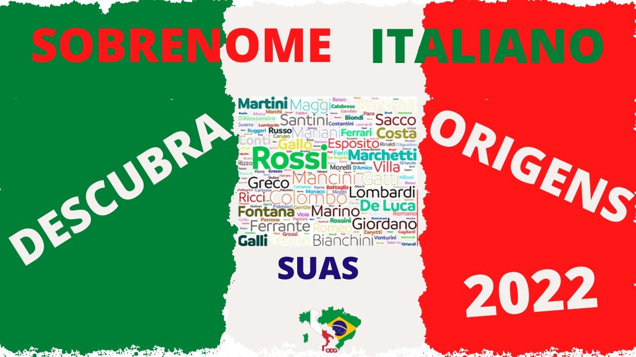 COMO DESCUBRIR A ORIGEM DO SOBRENOME ITALIANO E DO SEU ANTEPASSADO