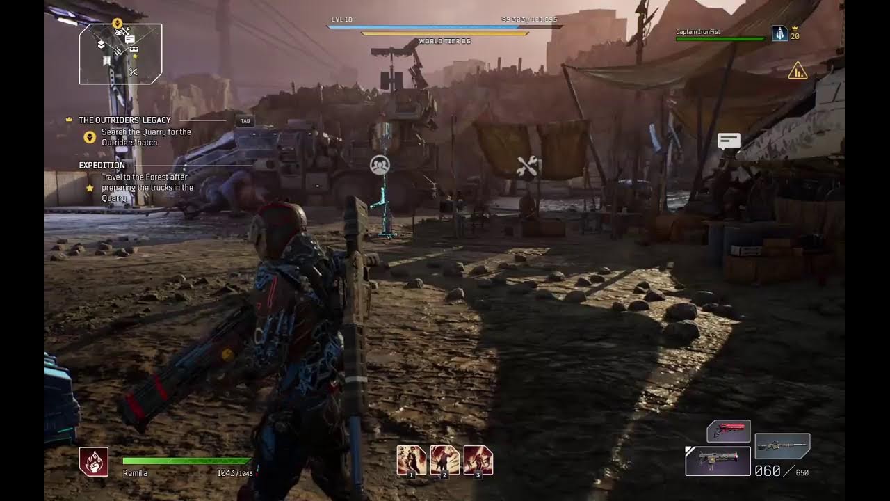 Playing  Outriders , destiny many more