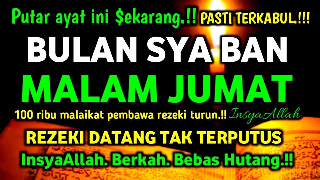 KHUSUS NISFU SYA'BAN..‼️PUTAR DOA INI 1X, SEGALA HAJAD TERKABUL, DIMUDAHKAN REZEKI KUNFAYAKUN AAMIIN