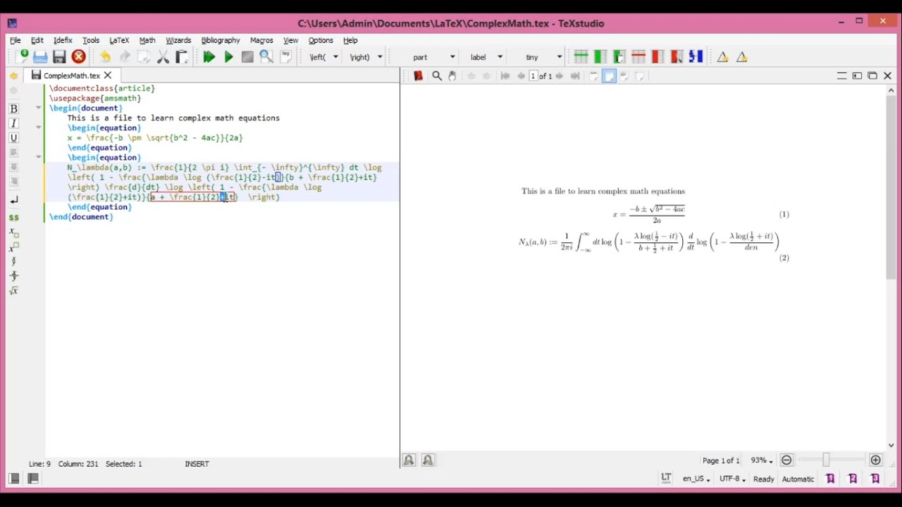 Complex Math Equations in LaTeX