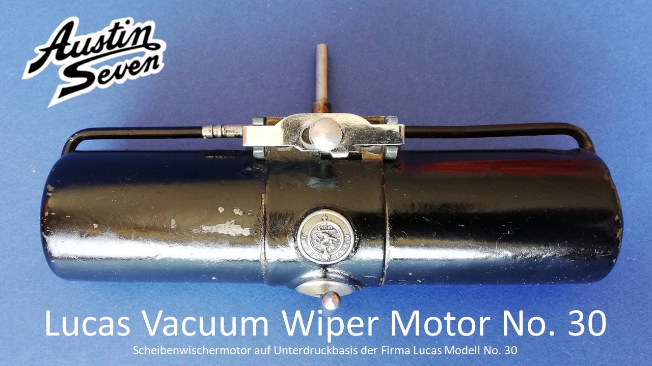 Lucas Vacuum Wiper Motor Type No. 30 Repair and Restoration