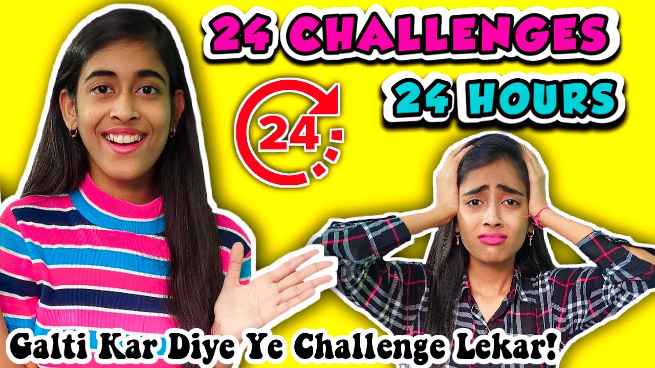 24 CHALLENGES IN 24 HOURS|*This was a bad idea*|| Keshari Sisters