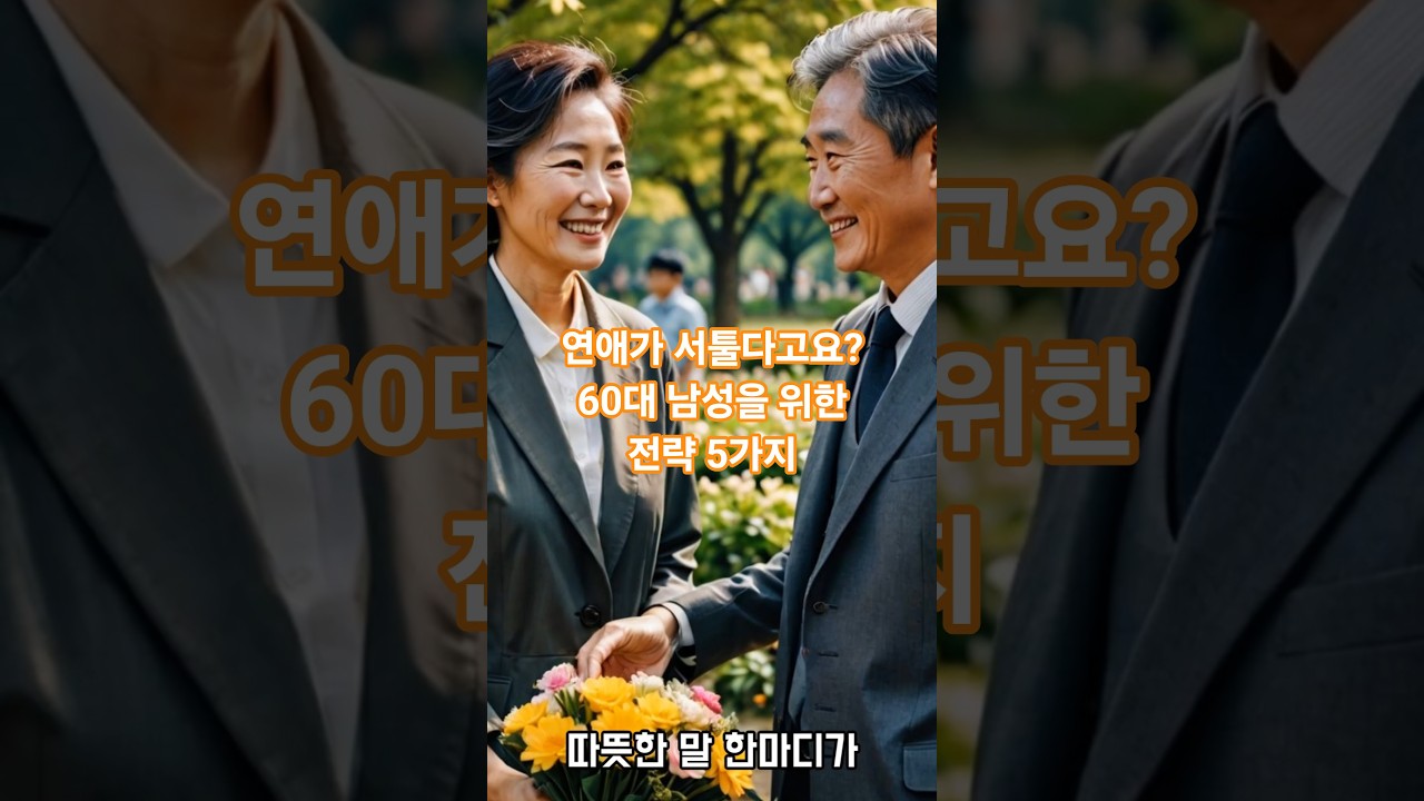 60대 남성 연애 전략💡 전문가가 말하는 실전 팁 5가지 #건강한노후 #시니어라이프 #쇼츠
