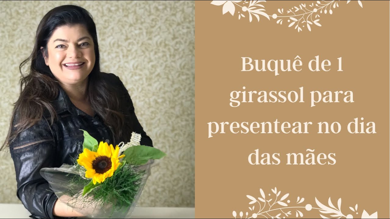 Buquê de 1 girassol para presentear no dia das mães