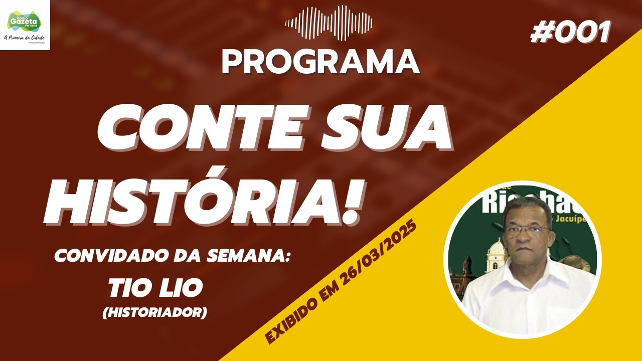 Programa Conte Sua História na rádio Gazeta FM 104,9 - Tio Lio  #001