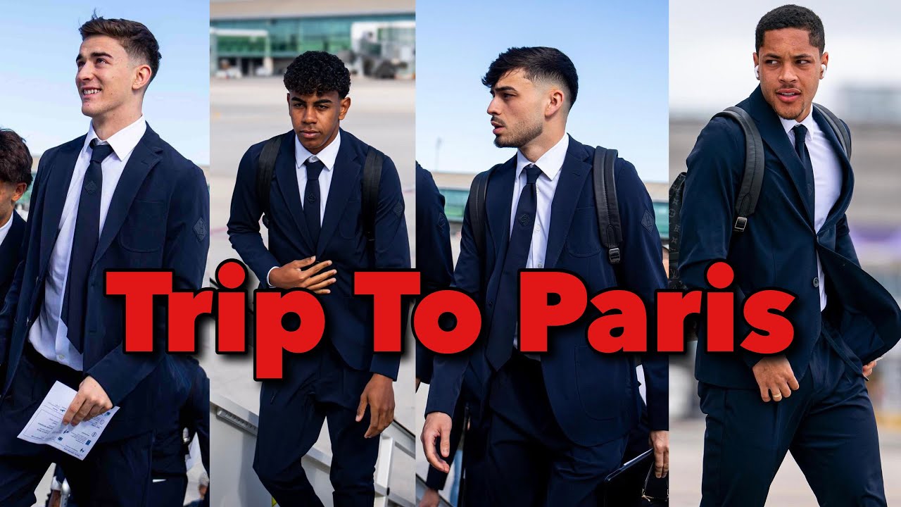 FC Barcelona Player Travel To Paris For Champions League Clash Vs PSG | Pedri, Gavi, Cubarsí, Yamal