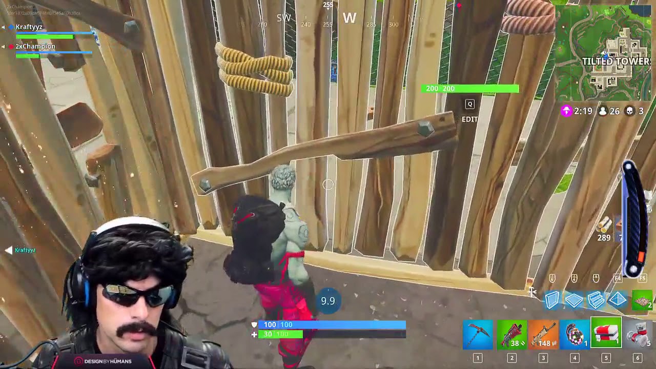 Dr Disrespect Plays Fortnite | Duo Win With Kraftyyz | Game 2 (2/28/18)