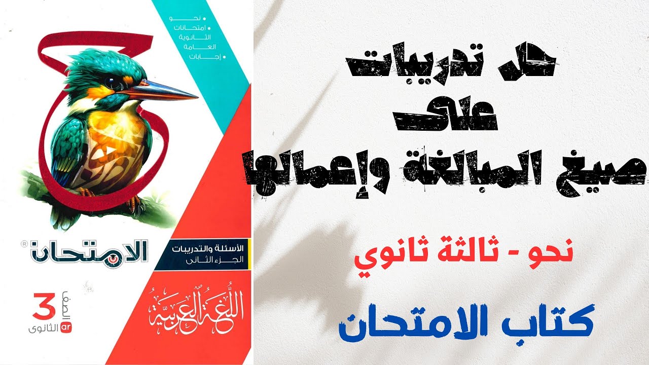 حل تدريبات على صيغ المبالغة وإعمالها بكتاب الامتحان للصف الثالث الثانوي 2025