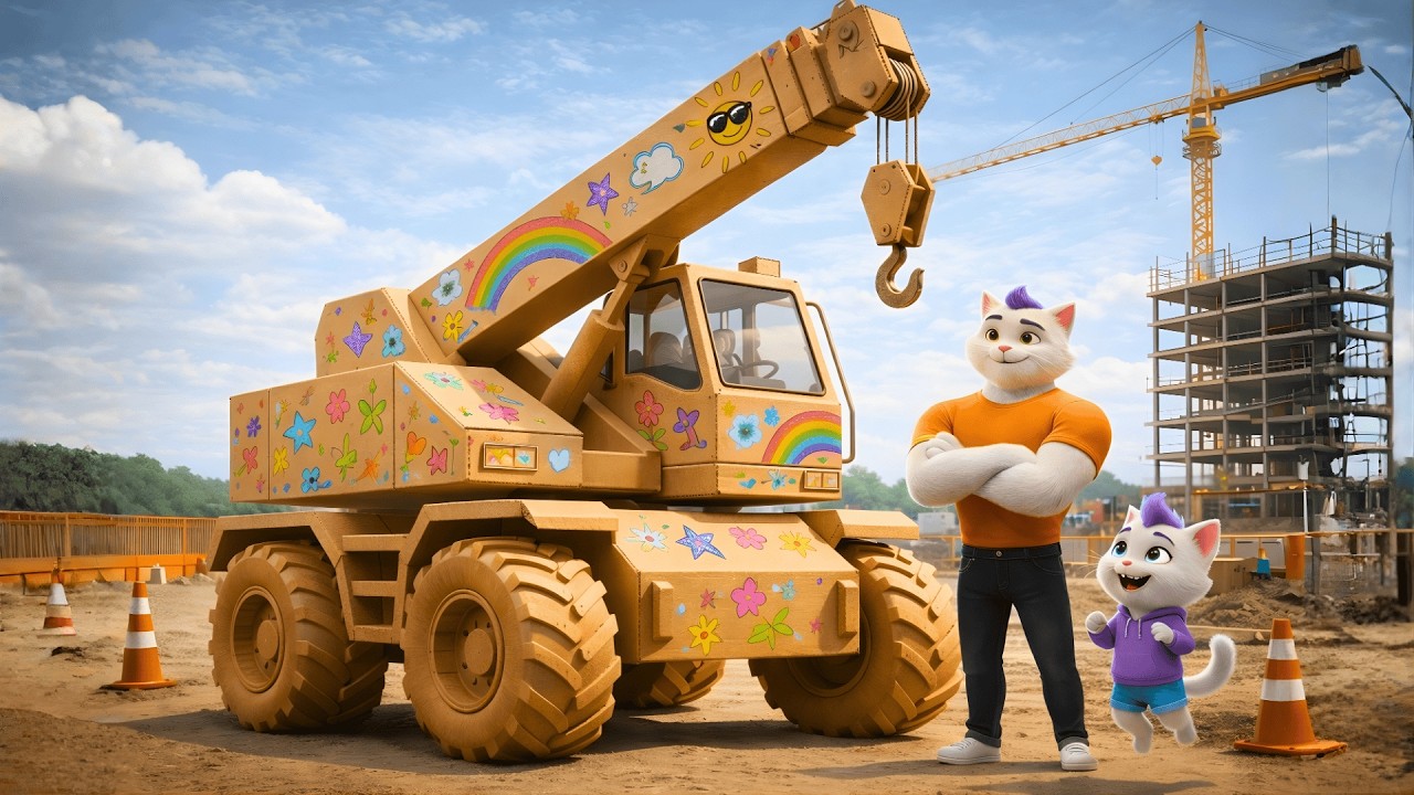 Poor Kitten's Cardboard Crane Was Mocked… Then Something Incredible Happened | AI Cat Story