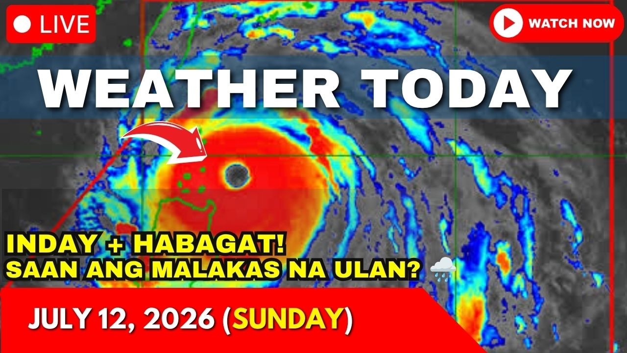 Weather Today Forecast July 12, 2026 (Sun)| Typhoon INDAY & Habagat Update | PAGASA Weather Forecast