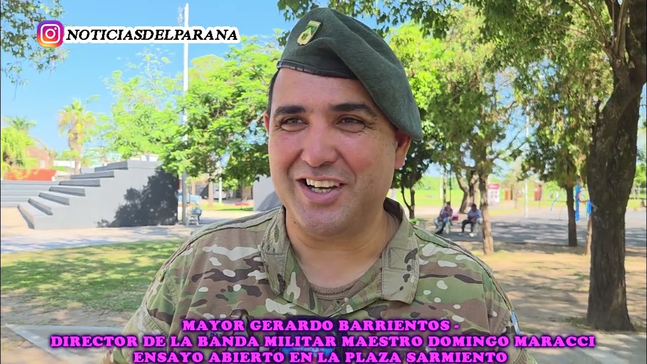 Mayor Gerardo Barrientos - Director De La Banda Militar Domingo Maracci - Ensayo Abierto
