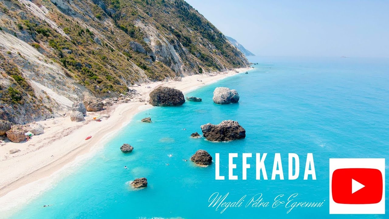 Lefkada Beaches 4K  - Megali Petra & Egremni - Cinematic drone footage