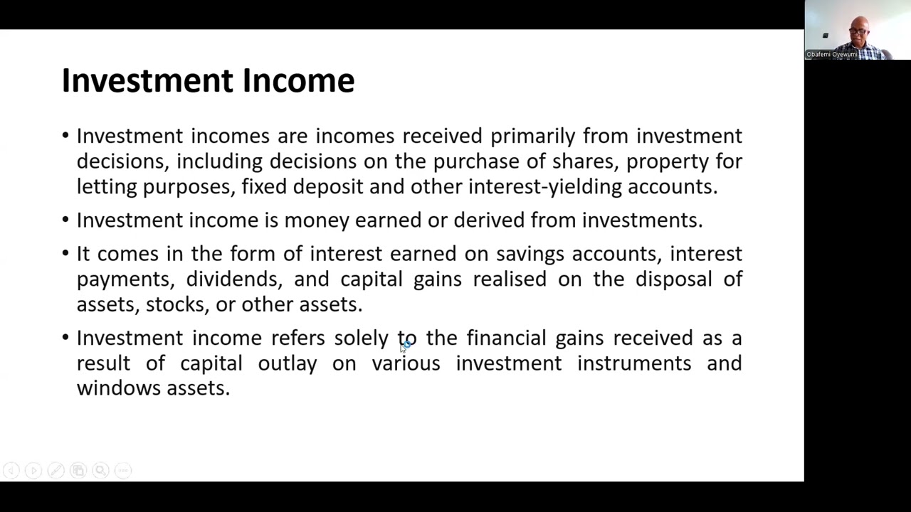 Taxation of Investment Income