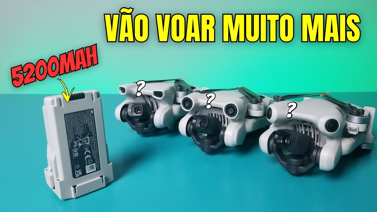 𝘽𝘼𝙏𝙀𝙍𝙄𝘼 𝙀𝙎𝙏𝙀𝙉𝘿𝙄𝘿𝘼 de 5200mah Para DJI 𝘿𝙅𝙄 𝙈𝙞𝙣𝙞 𝟰 𝙋𝙍𝙊, 𝙈𝙞𝙣𝙞 𝟯 𝙋𝙍𝙊 𝙚 𝙈𝙞𝙣𝙞 𝟯