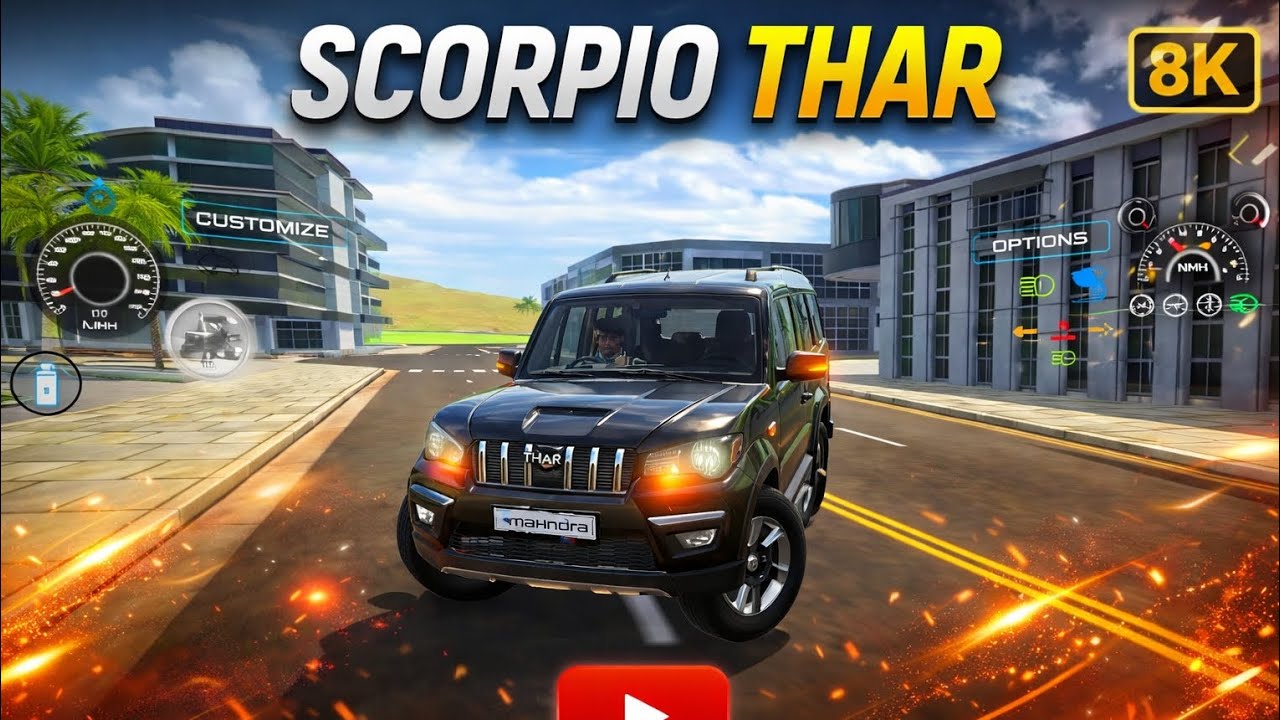  cartoon khelne wali Scorpio Thar 🎯🫨#funny 