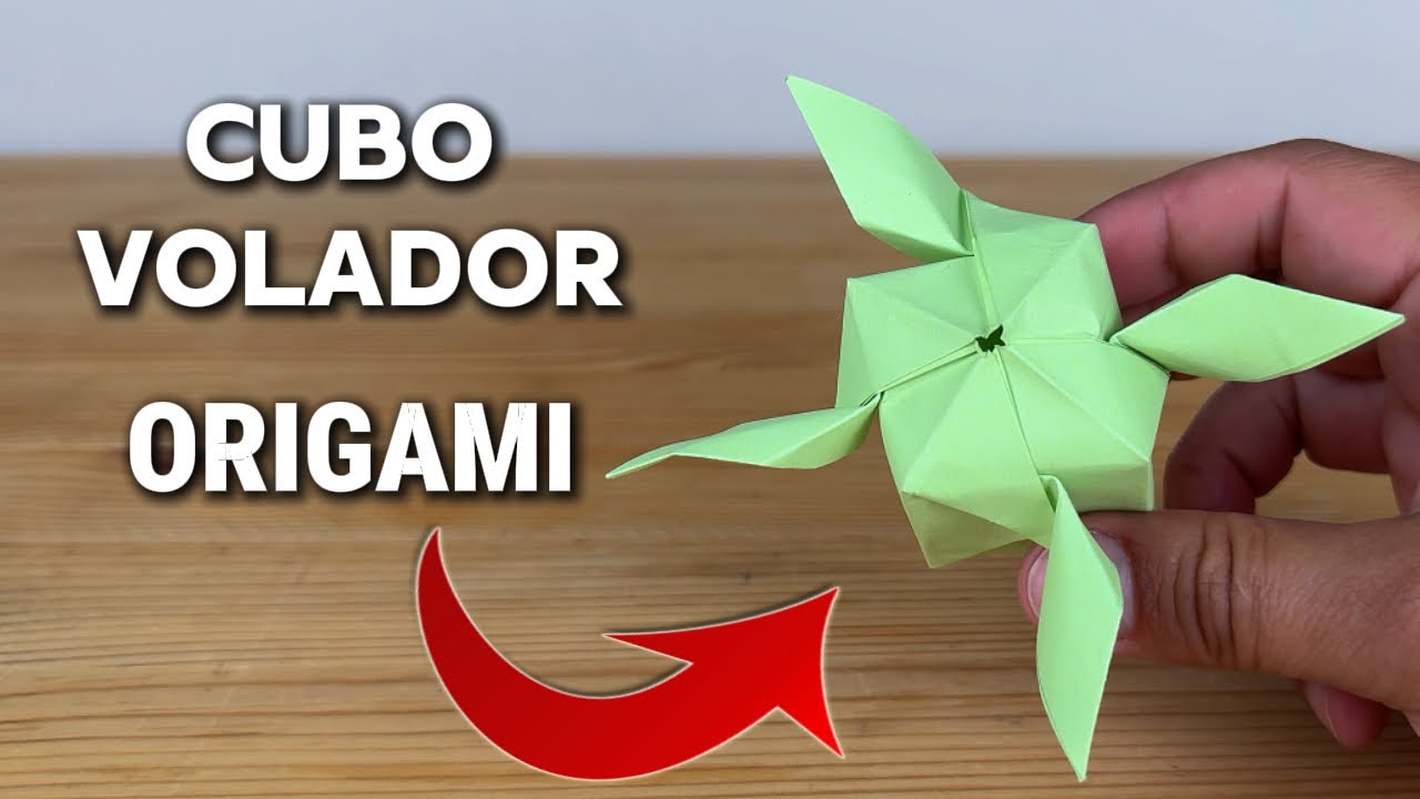 CUBO HELICÓPTERO VOLADOR de origami