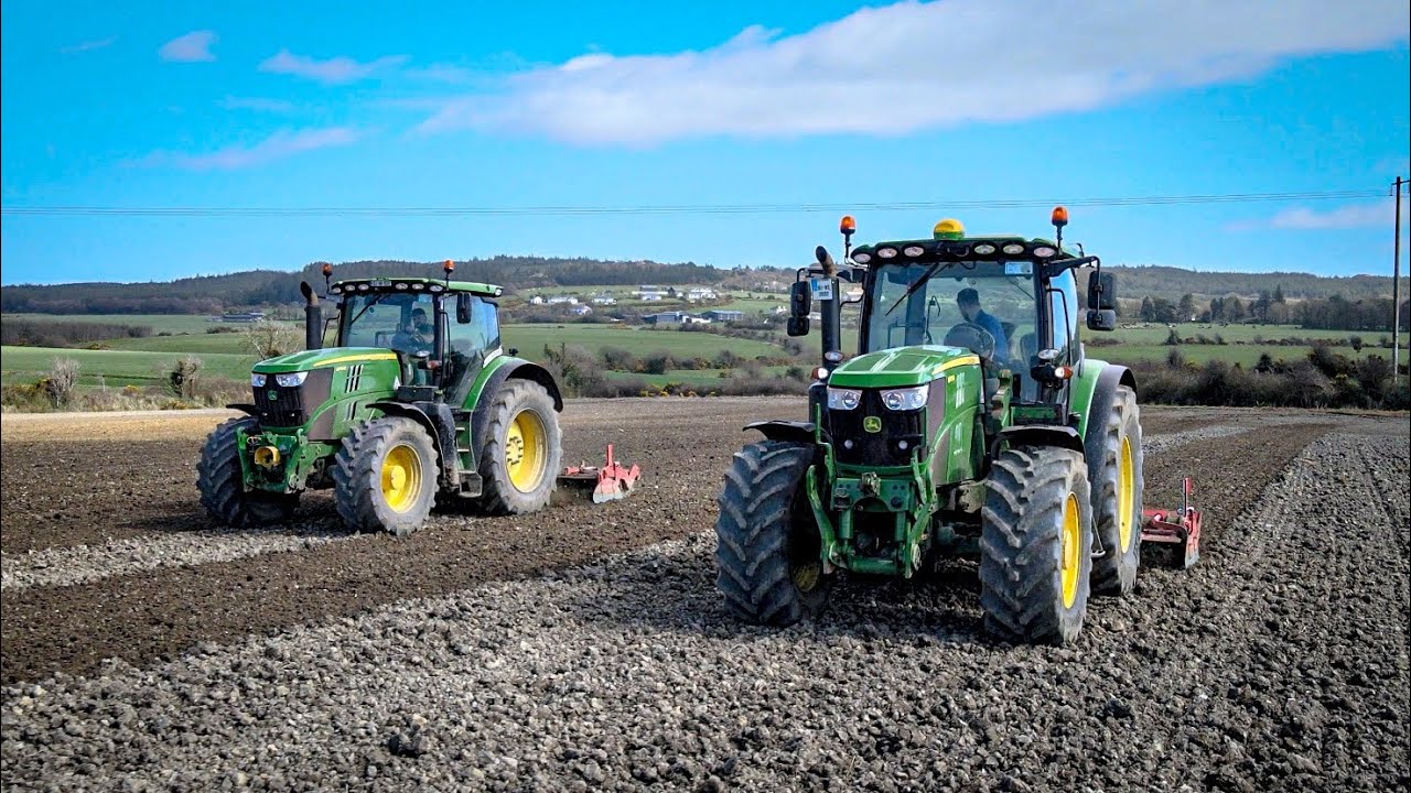 Tillage 2025 - Whites Agri Contractors - John Deere 6155r & 6175r - Powerharrowing
