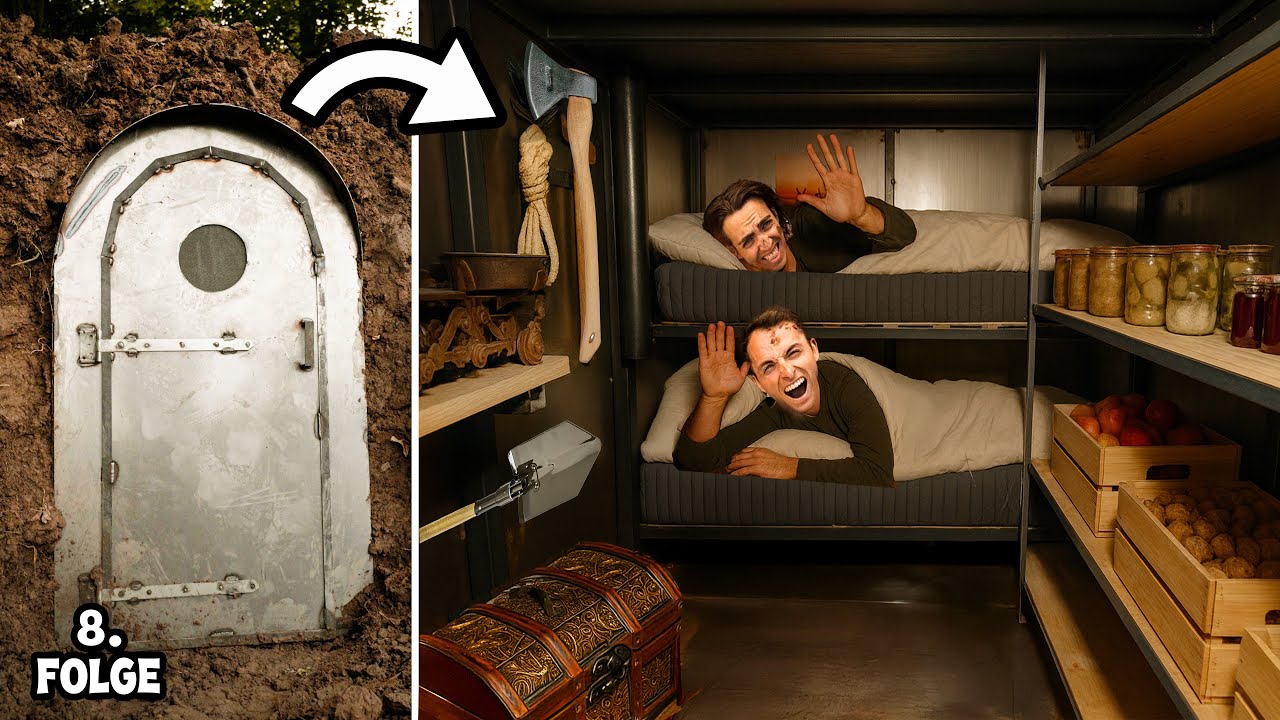 Wir richten unsern KELLER ein und bauen eine echte BUNKERTÜR