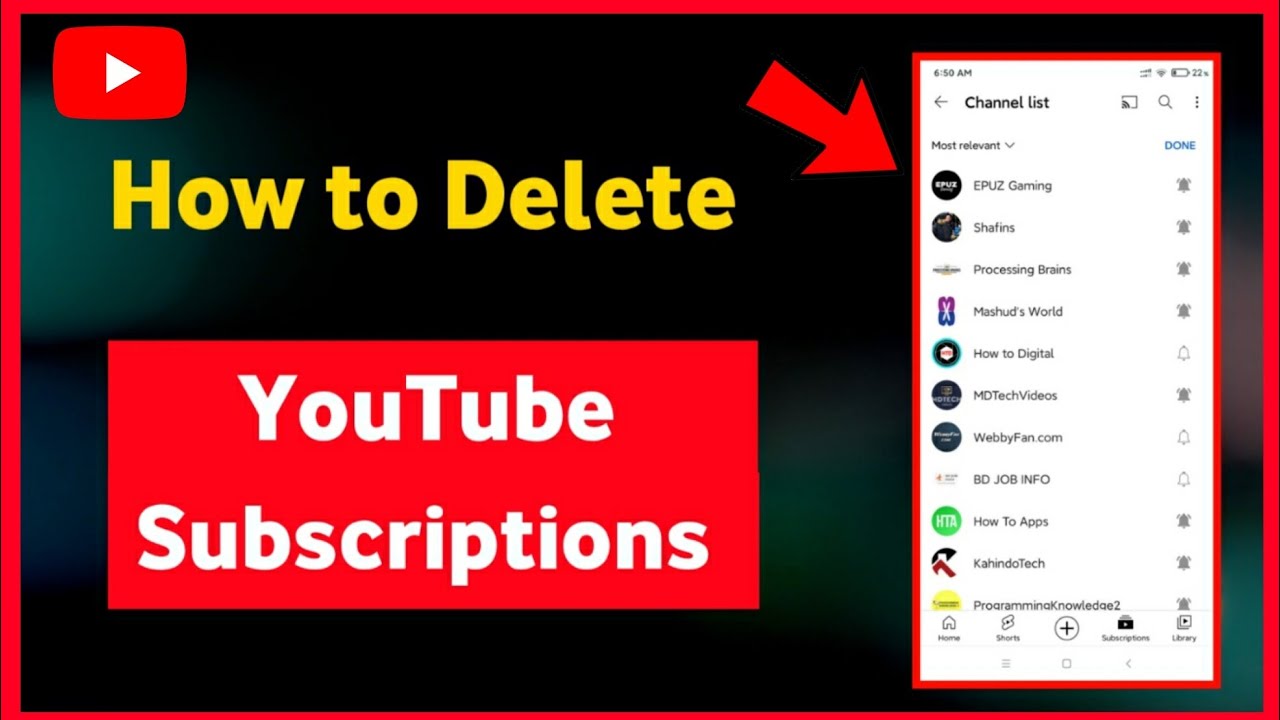 Как БЫСТРО УДАЛИТЬ подписки на YouTube | Удалить подписку на YouTube