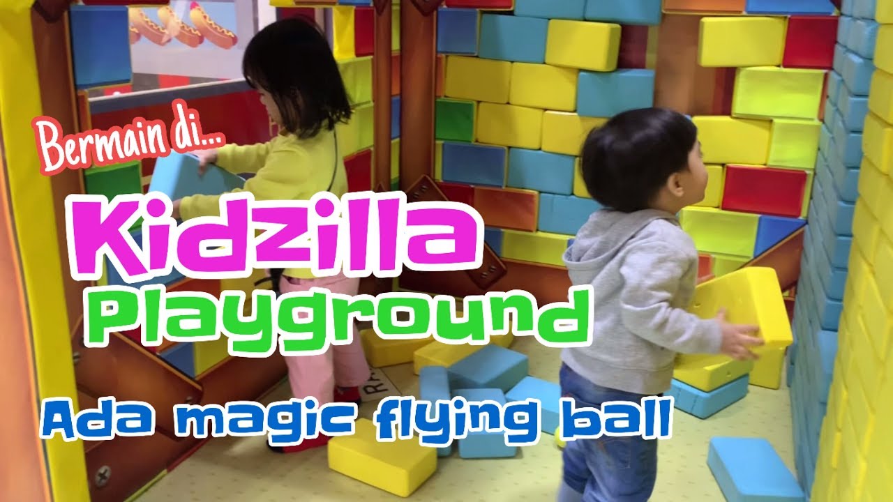 Bermain di Kidzilla indoor Playground | ada bola-bola terbang | indoor ball pit pool